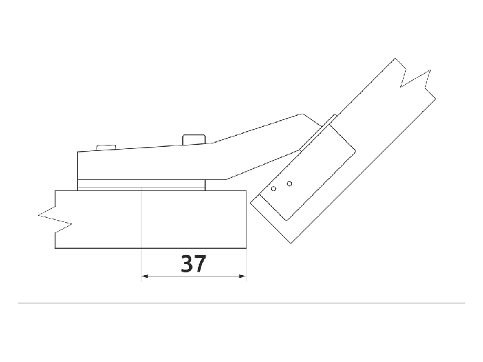 Петля накладна Slide-on GIFF 135* d=35 нікель