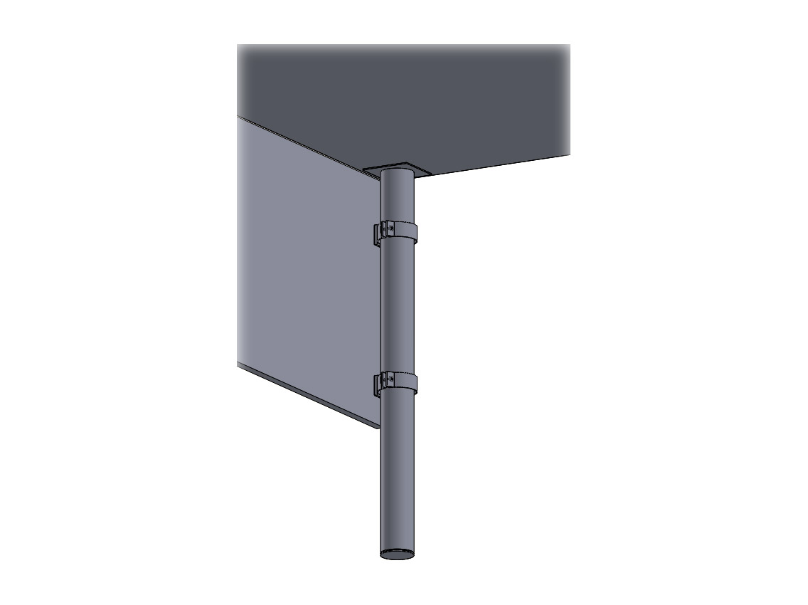 Кріплення до опори d=60 зовнішнє Mesan чорний