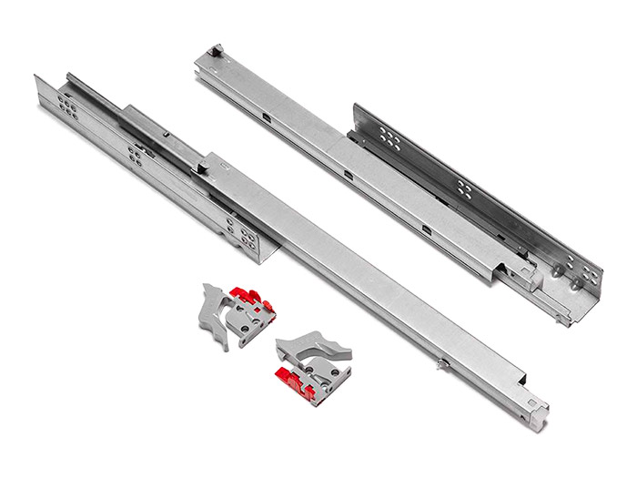 Напрямна прихованого монтажу повного висування з дотягувачем WP Clip HAFELE (19 мм) L=550 (433.10.557)