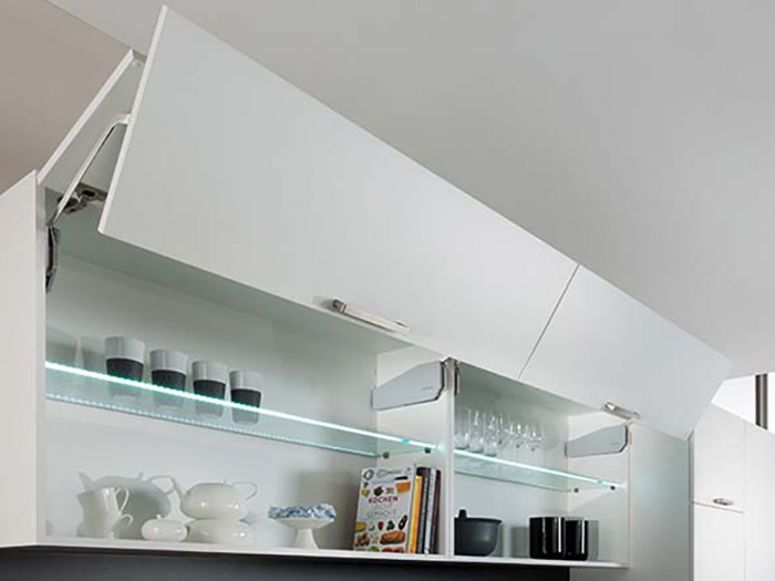 Подъемник Free Fold H5fo Hafele H=770-840 мм 8,0-15,5 кг белые заглушки (372.37.764)