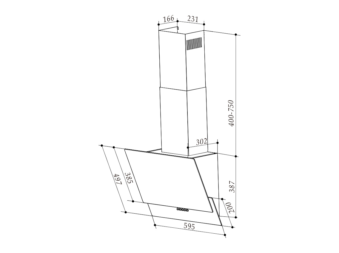 Вытяжка ALTEA BK A/60/PB/L/A INTERLINE