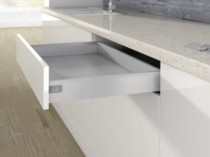 Боковина ящика ArciTech левая Hettich L=500 H=94 серебо (9.121.207)