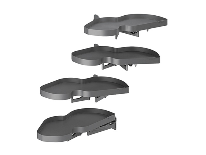 Механізм Combi`S в кутовий модуль 850 Inoxa Ikona/Helios 846BH/SX лівий ардезія (2 полиці)