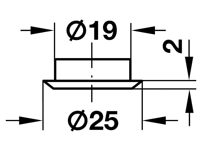 Кольцо декоративное HAFELE d=19 хром (219.19.676)