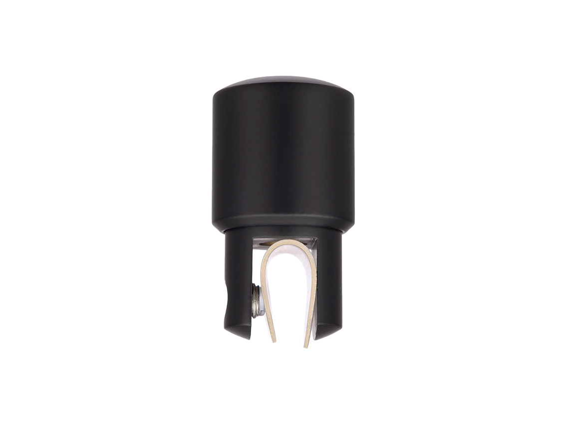 Соединитель стекло-труба 19 мм торцевой GIFF 826 черный матовый