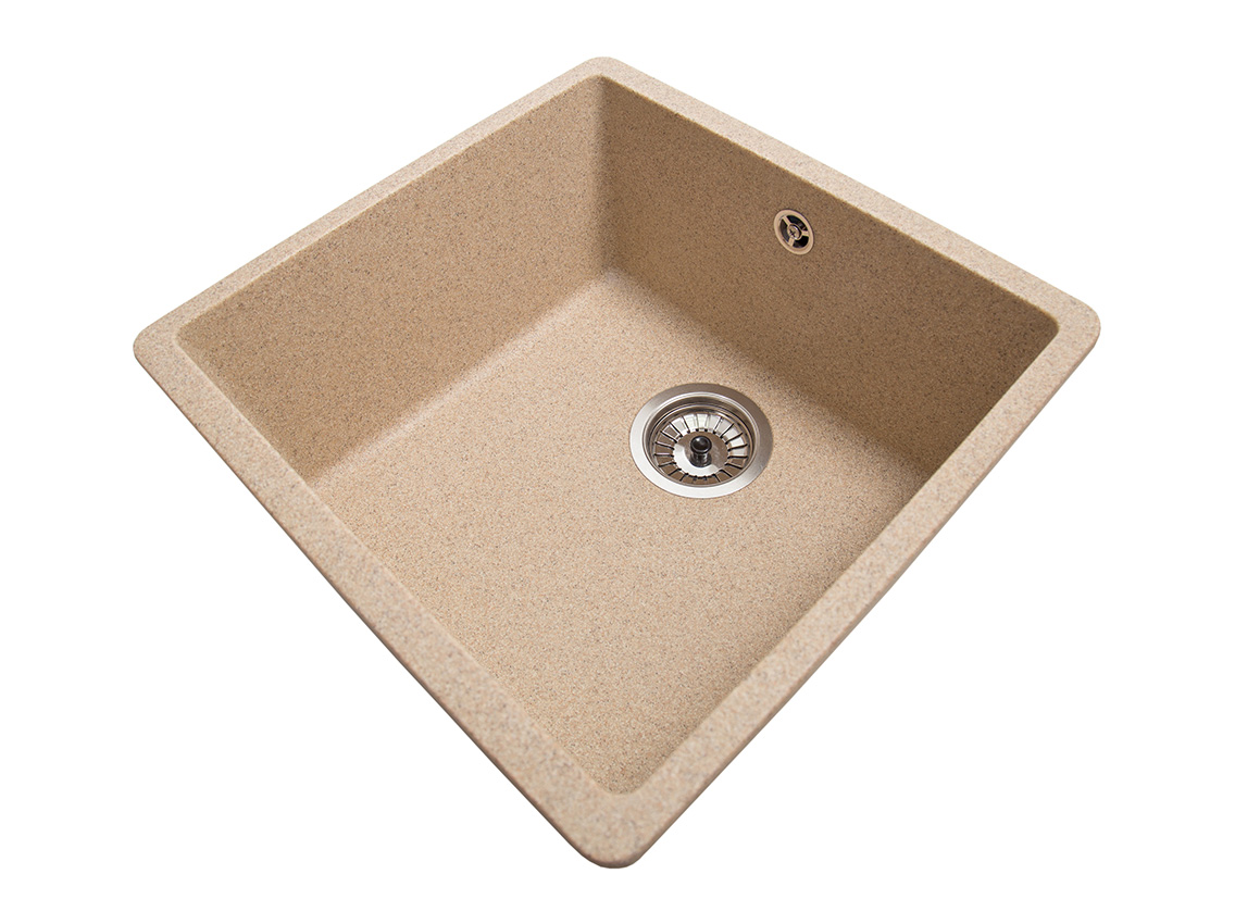 Мойка искусственный камень Solid Вега 440х420 латино беж (под столешницу)