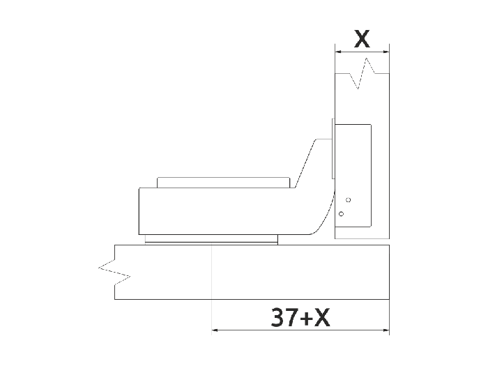 Петля вкладна з дотягувачем Clip-on GIFF d=35 H=0 нікель