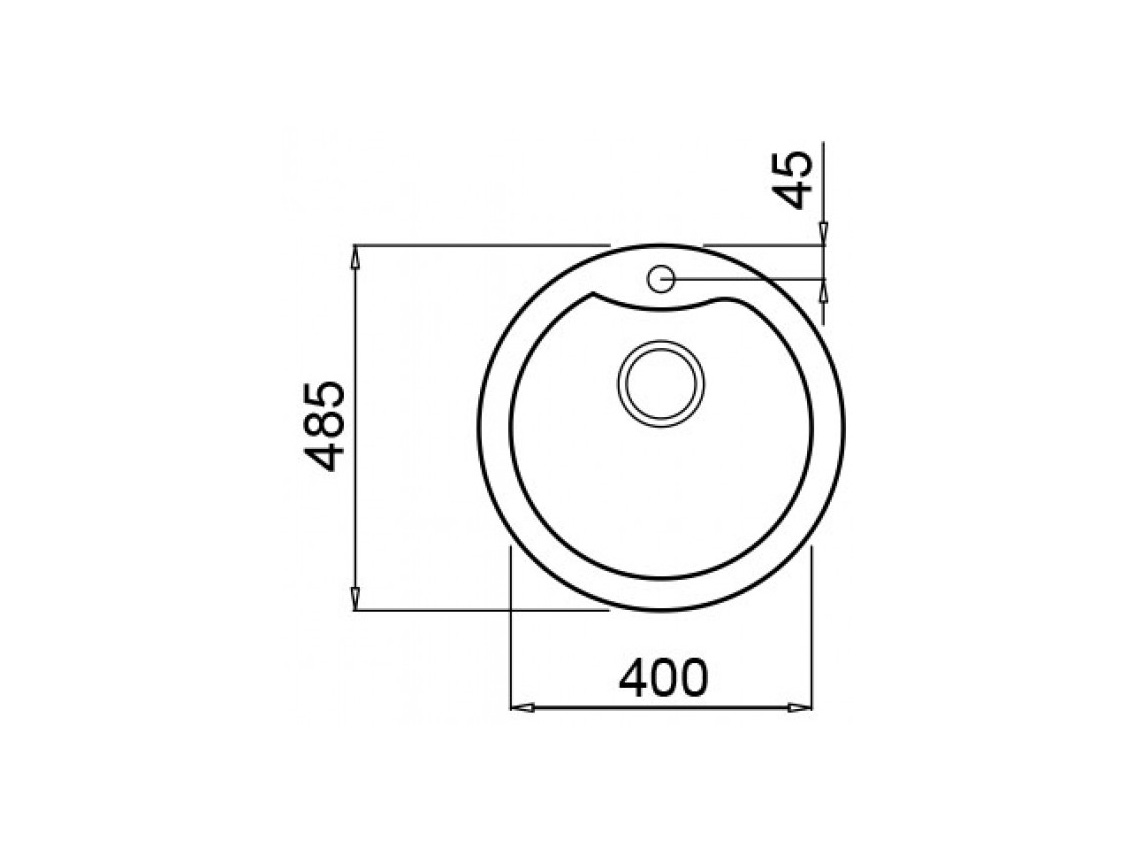 Мийка штучний камінь Elleci d485 Ego Round Bianco Antico G62