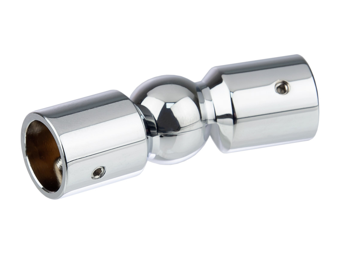 Соединитель труба-труба 19 мм поворотный GIFF 828 полированный хром
