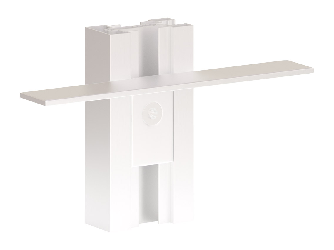 Полицетримач для скляної полиці Volpato Stili L=160 білий (пара)