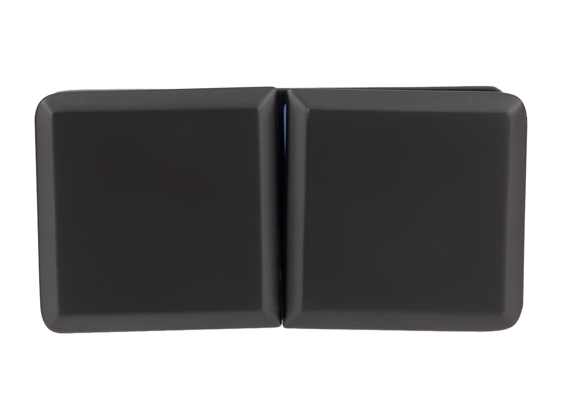 Конектор 180° скло-скло GIFF 724 чорний матовий