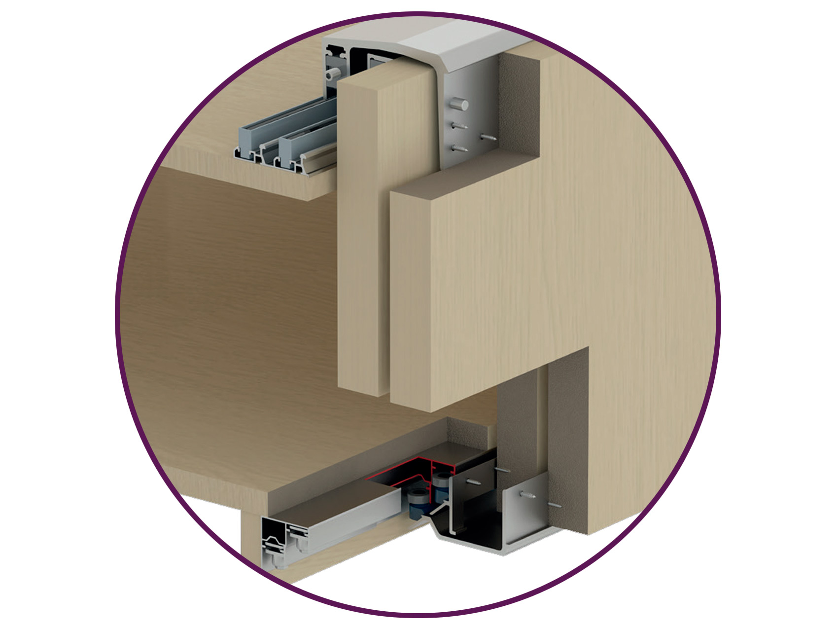 Albatur M02 8200 C комплект механізмів для 3-ї двері, до 100 кг, товщина 16-50 мм
