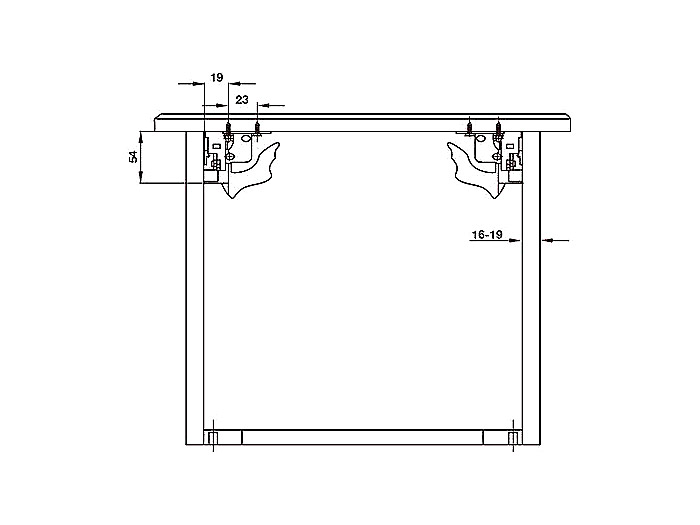 Напрямна прихованого монтажу повного висування з дотягувачем WP Clip HAFELE (19 мм) L=550 (433.10.557)
