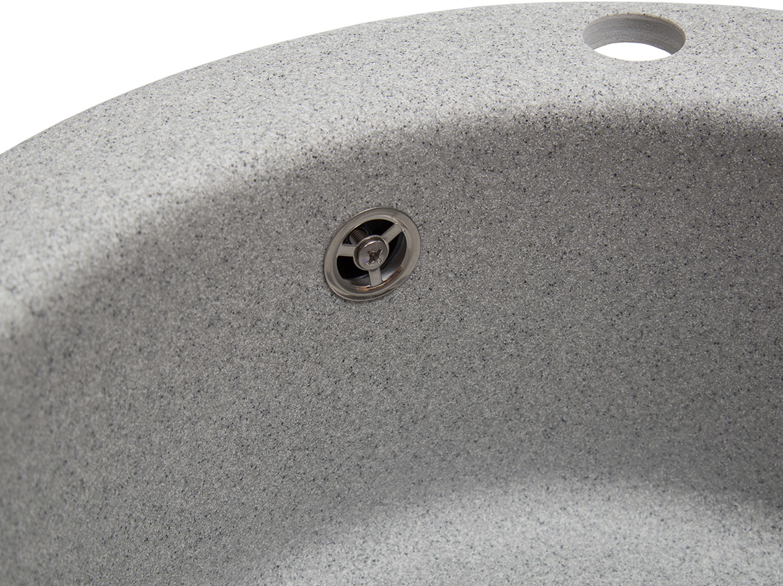 Мойка искусственный камень Solid Пони D475 серый гранит (с отверстием под смеситель)