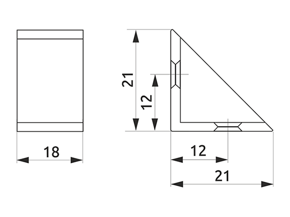 Уголок мебельный одинарный пластиковый GIFF бук бавария
