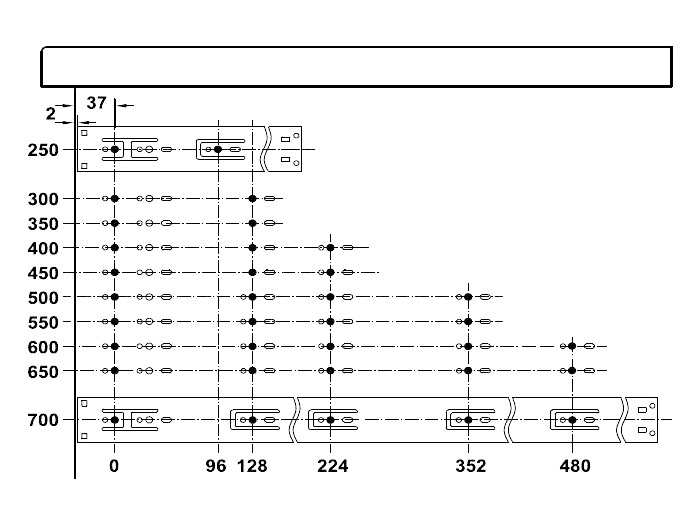 Направляюча повного висування з дотягувачем HAFELE L=400 (432.20.853)