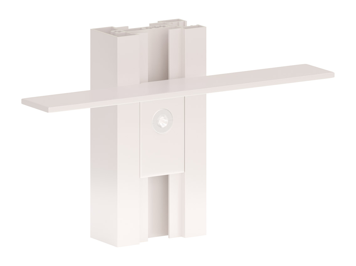 Полкодержатель для стеклянной полки Volpato Stili L=160 серый (пара)