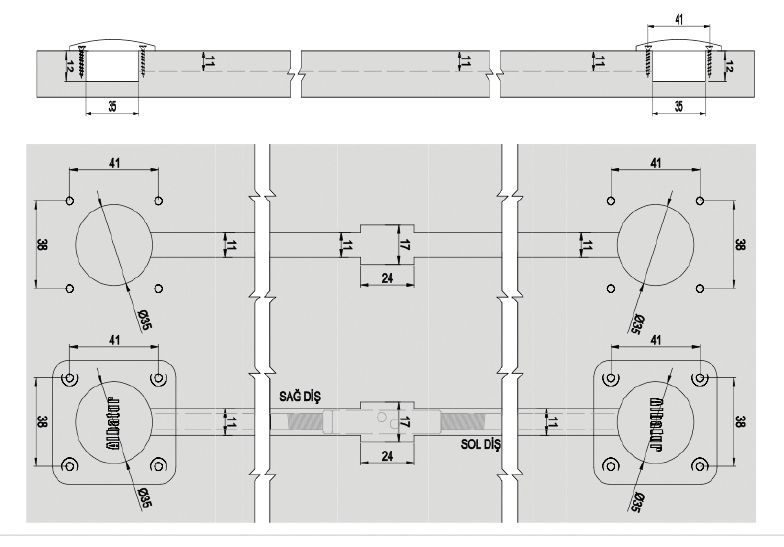 Albatur M18 CG-05 вирівнювач двері 1910 мм