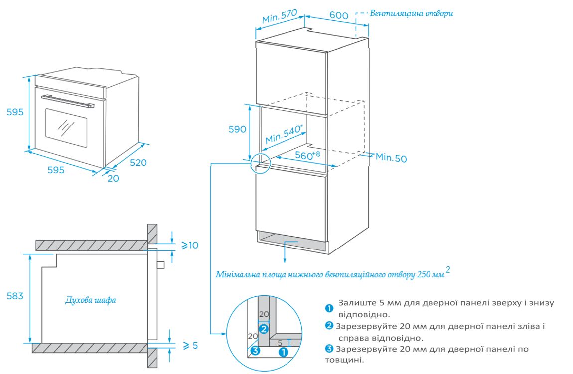 Духова шафа OES 543 ECC XA INTERLINE