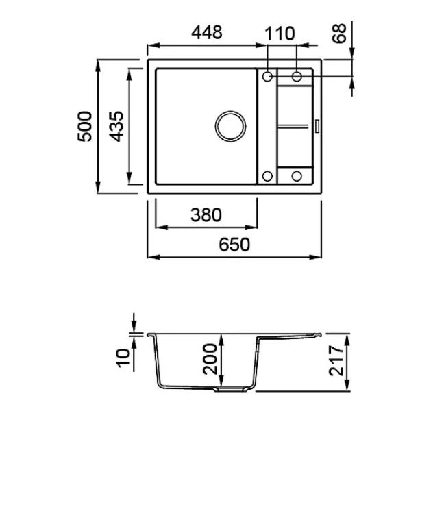 Мийка штучний камінь Elleci Unico 125 cemento 48
