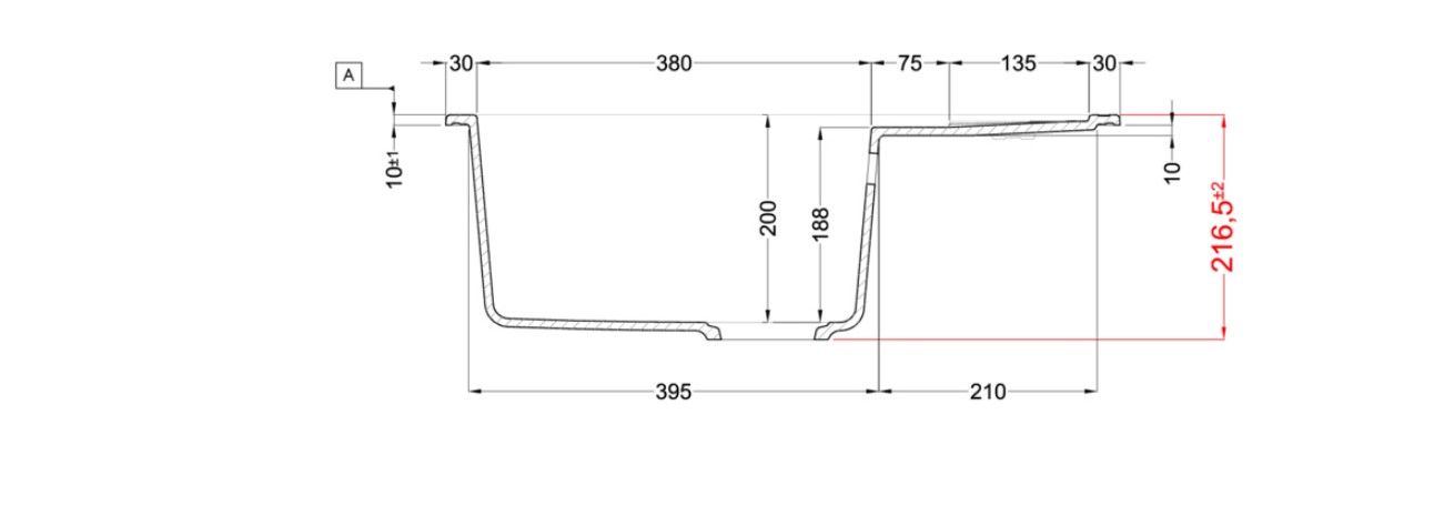 Мийка штучний камінь Elleci Unico 125 cemento 48