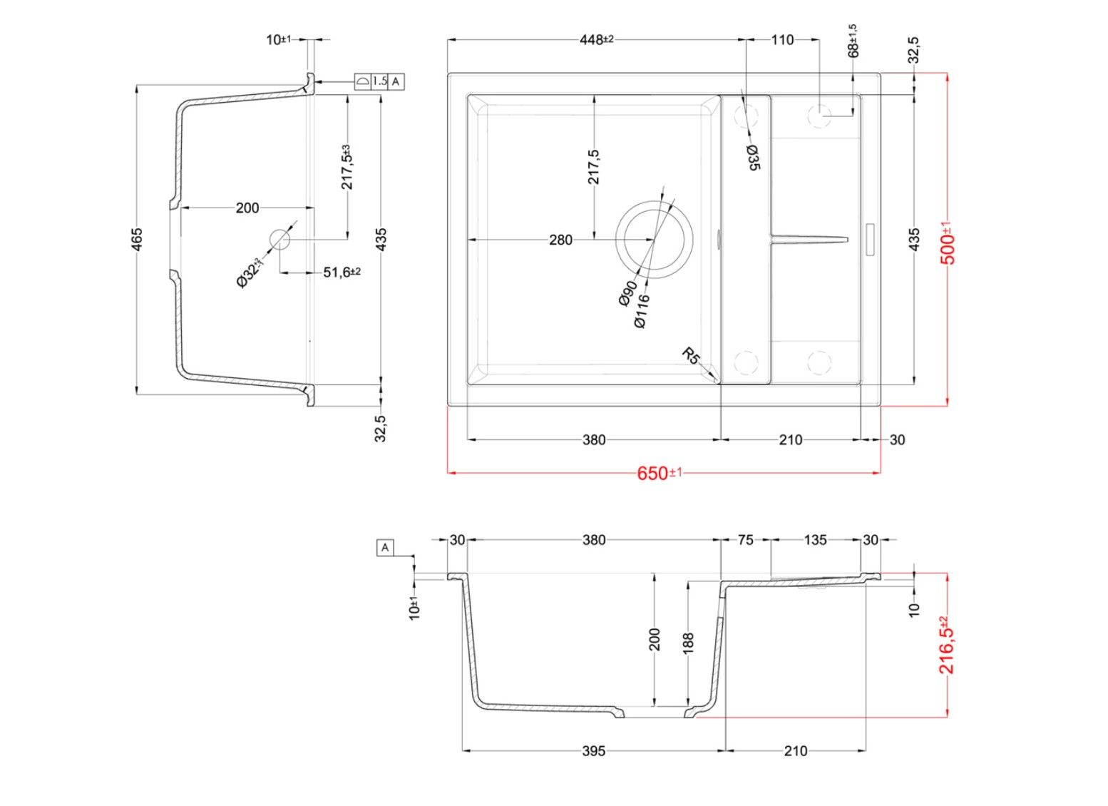 Мийка штучний камінь Elleci Unico 125 cemento 48