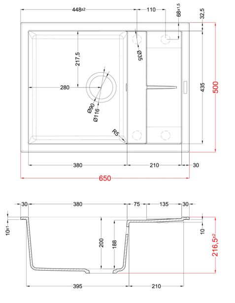 Мойка искусственный камень Elleci UNICO 125 TITANIUM 73