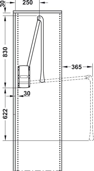 Гардеробний ліфт-пантограф 600-1000 мм сірий Hafele
