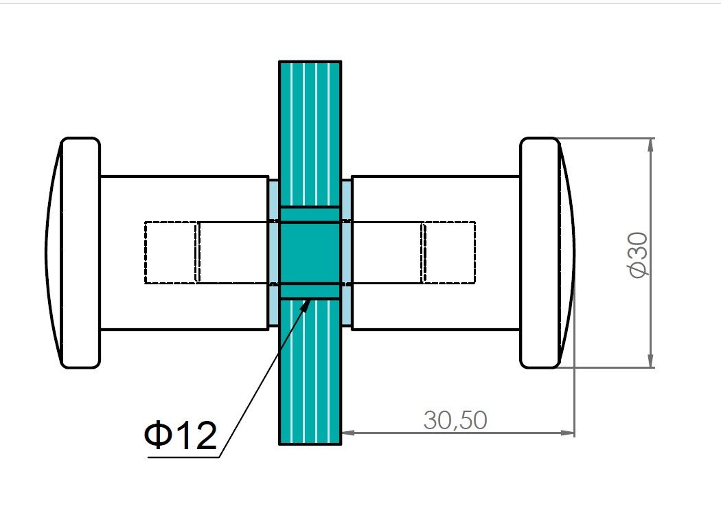 Ручка-кноб кругла GIFF Glass 269 чорний матовий