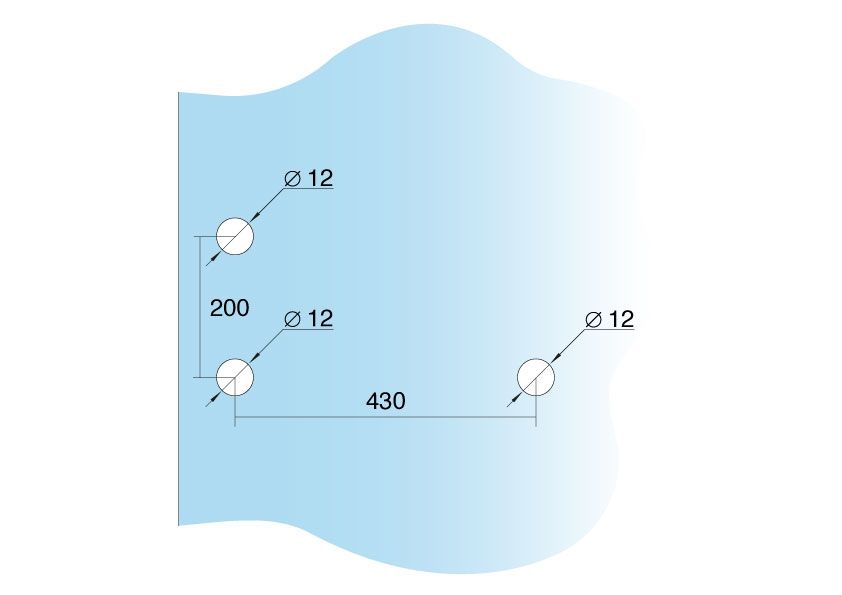 Ручка-тримач для рушника 19х19х430х200 GIFF полірований хром
