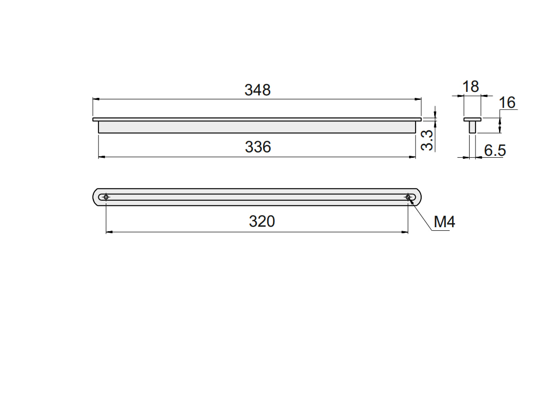 Ручка профильная GIFF 1/272/320 золото браш