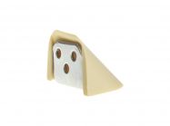 Уголок мебельный двойной металлический с пластиковой заглушкой Z-02 клен