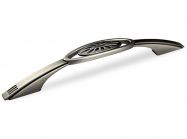 Ручка скоба Virno Style Antique 614/128 глянец браш/античное серебро