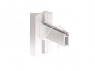 Штанга прямокутна зі вставкою гардеробна з кріпленням Volpato Stili L=900 алюміній