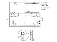 Адаптер Hafele для алюминиевой рамы к подъемникам Free Fold никель (372.37.044)