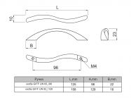 Ручка скоба GIFF UN8303/128 золото