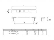 Ручка скоба GIFF RR 0808/128 матовий хром