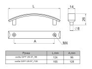 Ручка скоба GIFF UN8704/96 хром