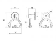 Ручка крапля GIFF KT0105 антична бронза