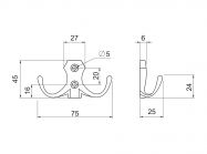 Крючок GIFF WP8905 античная бронза
