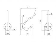 Гачок GIFF WP4904 хром