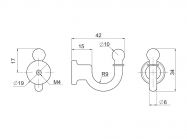 Крючок GIFF WP2904 хром