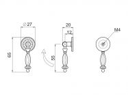Ручка капля GIFF 14/002 античная бронза