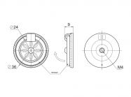 Ручка капля GIFF 14/065 античная бронза