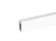 Штанга прямокутна зі вставкою гардеробна з кріпленням Volpato Stili L=1200 біла