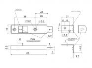 Шпингалет металлический GIFF коричневый