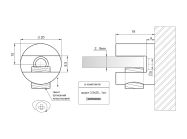 Крепление для стеклянной полки цилиндрическое GIFF хром