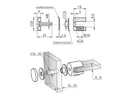 Кріплення для скла одностороннє GIFF хром