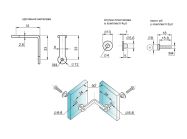 З'єднувач для скла подвійний 90* GIFF хром
