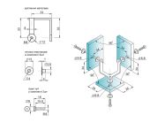 З'єднувач для скла потрійний 90* GIFF хром